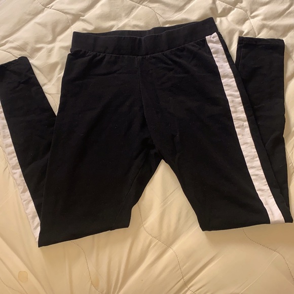 H&M leggings w/ white stripe!! - Picture 1 of 1